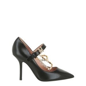 Moschino Rhinestone-Embellished Leather Pumps - NWT